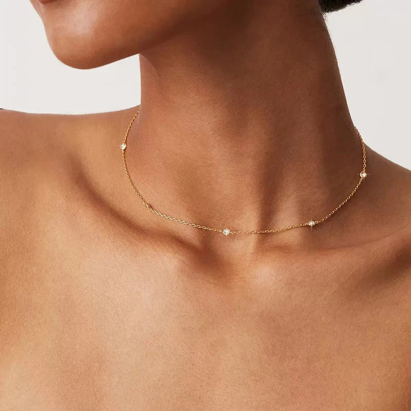 Luz Infinita — Collar Capas Moissanita