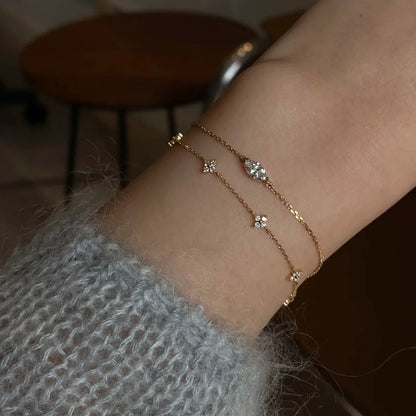 Geometría Áurea — Pulsera de Circonia