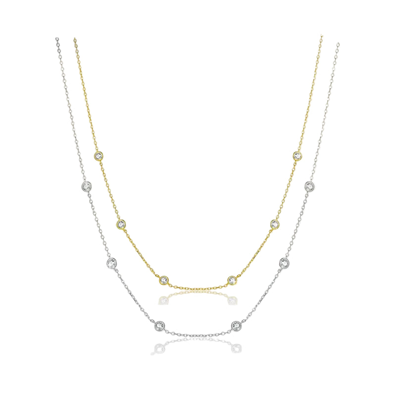 Luz Infinita — Collar Capas Moissanita