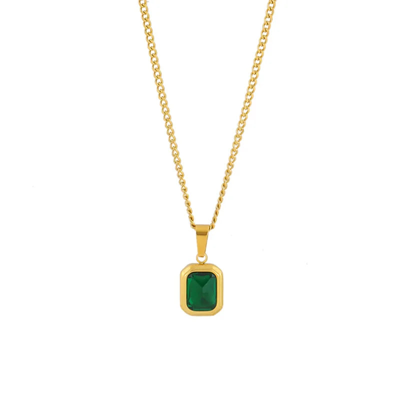 Verde Regio — Collar Geométrico Vintage
