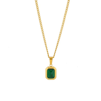 Verde Regio — Collar Geométrico Vintage