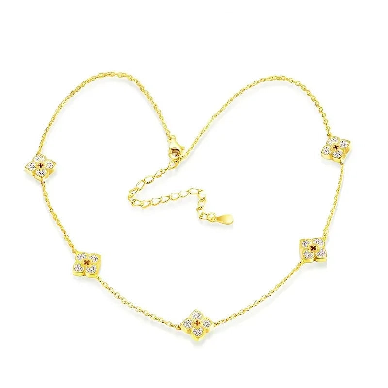Flor Celestial — Collar Choker Moissanita