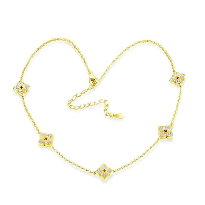 Flor Celestial — Collar Choker Moissanita