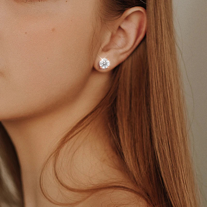 Luz Imperial — Pendientes Moissanite