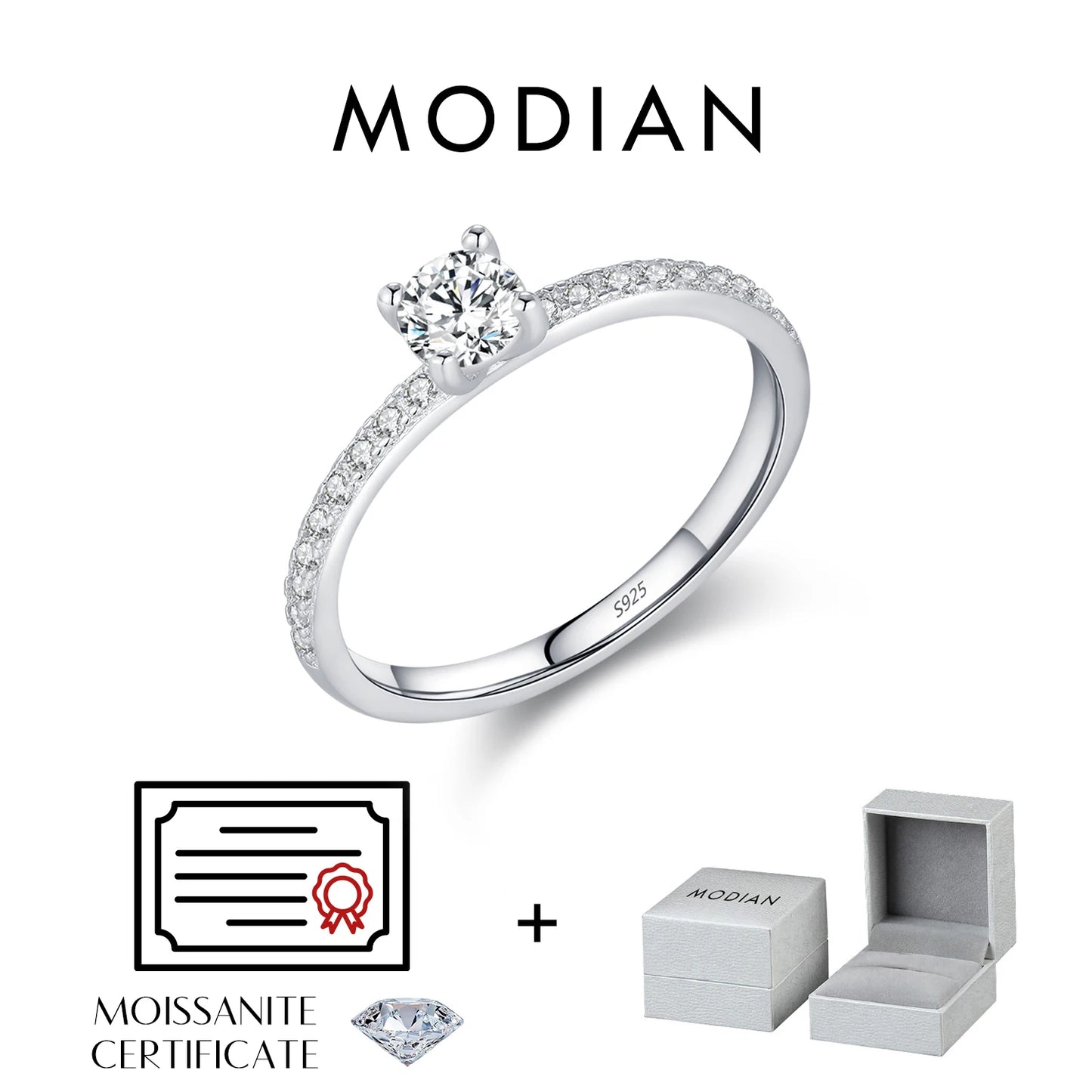 Promesa Imperial — Anillo Moissanita Cuadrado