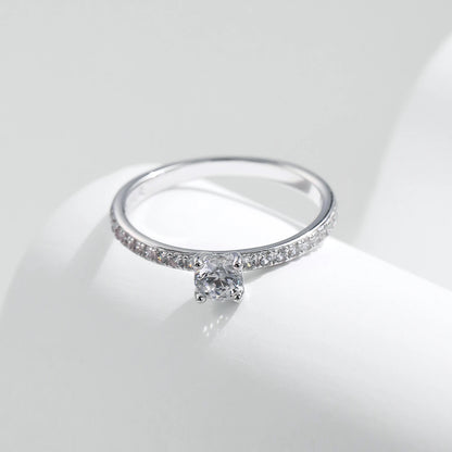 Promesa Imperial — Anillo Moissanita Cuadrado