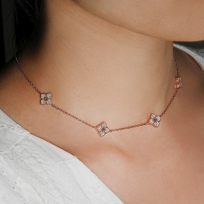 Flor Celestial — Collar Choker Moissanita