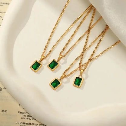 Verde Regio — Collar Geométrico Vintage